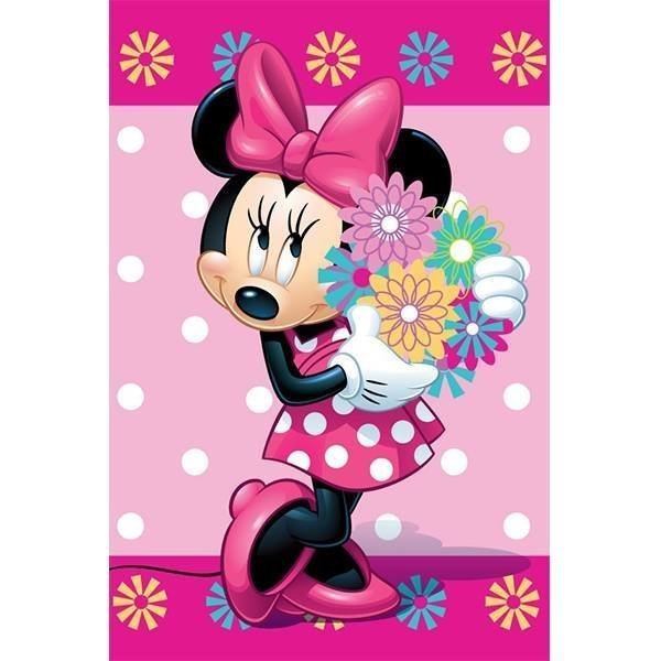 Minnie Mouse Flowers - Fleece plaid | PeuterDekbedSjop.nl